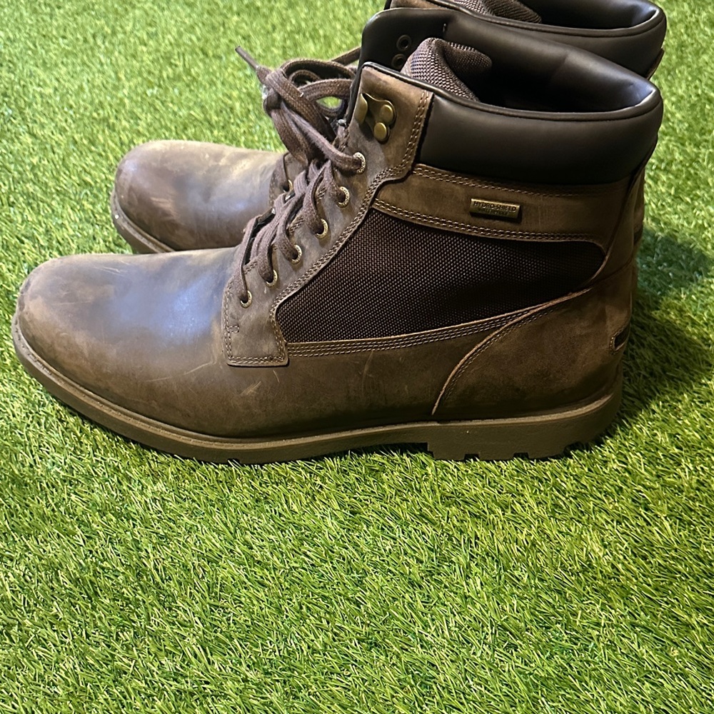 Rockport Brown Lace-Up Hiking Casual Work Style Boots Size 15 - Picture 3 of 5